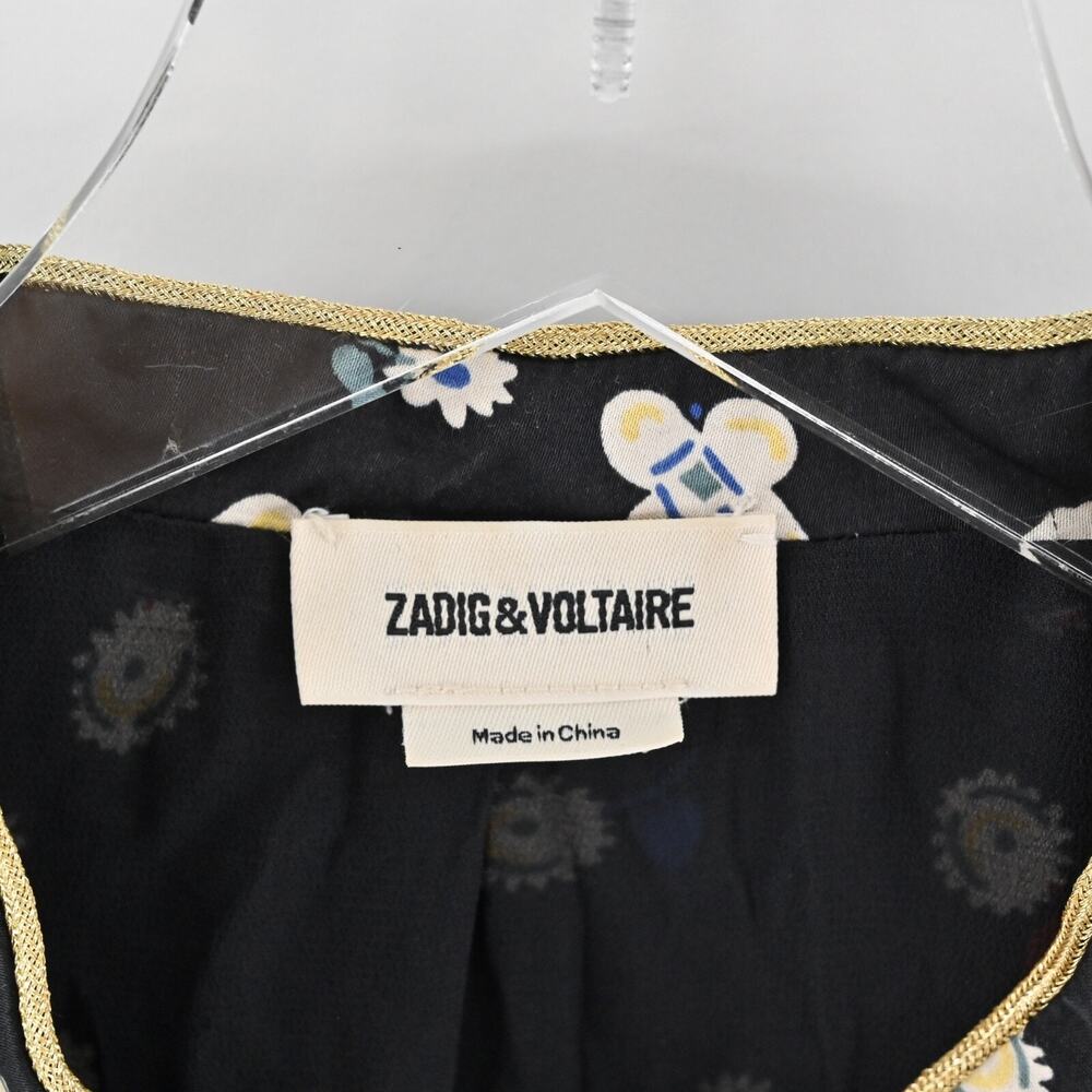 Zadig & Voltaire Black Floral-Print Zip Jacket - Picture 7 of 14